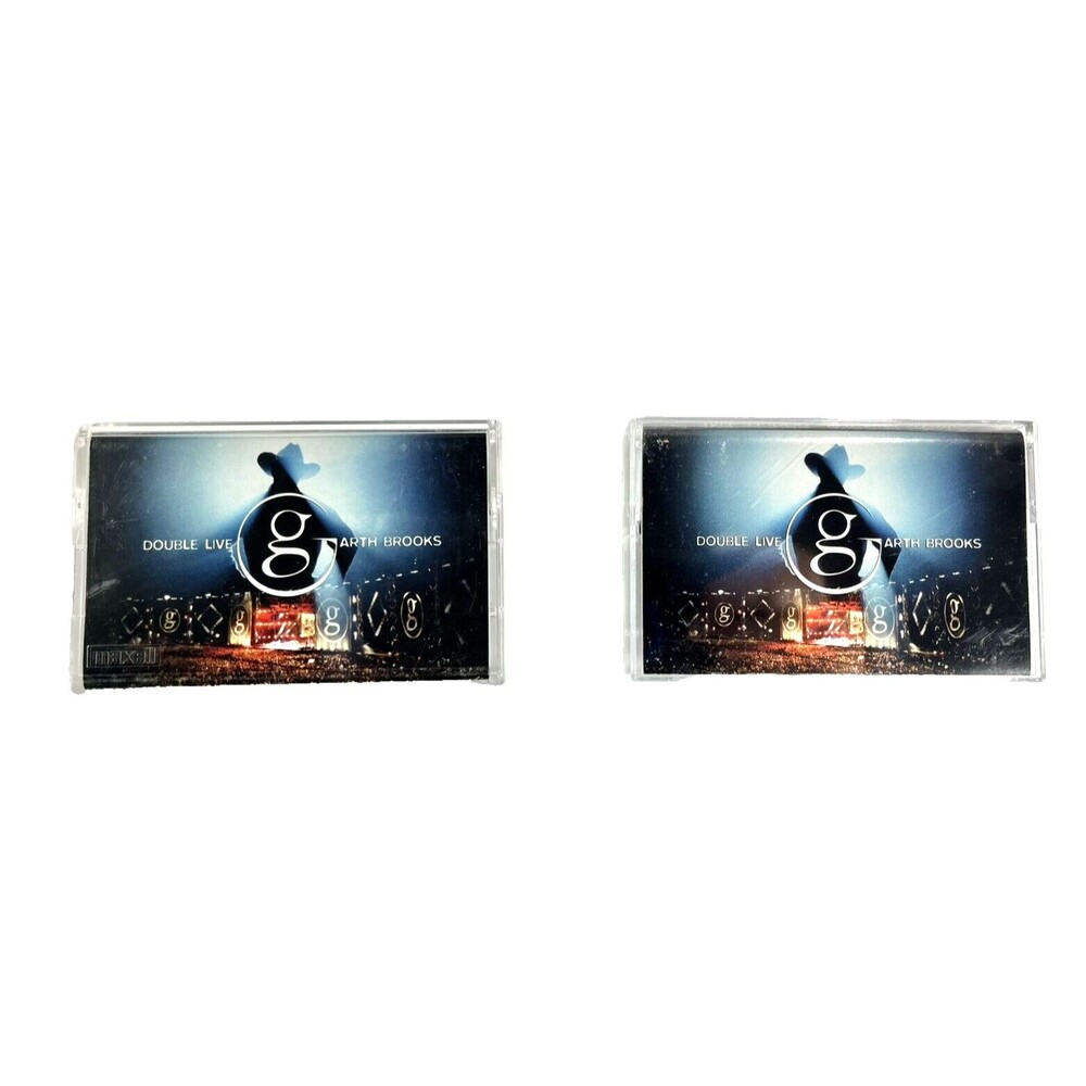 Garth Brooks Double Live Vintage 1998 Two 2 Cassette Tape Set Tested